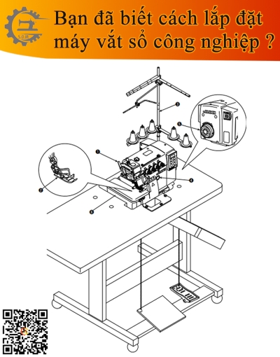 Hướng dẫn lắp đặt máy vắt sổ công nghiệp đơn giản nhất