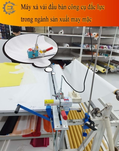 Máy cắt vải để bàn là gì và vai trò trong ngành may hiện đại