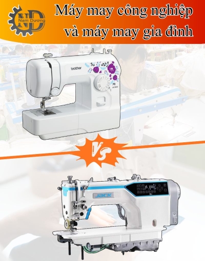 Máy may công nghiệp và máy may gia đình chọn sao cho đúng