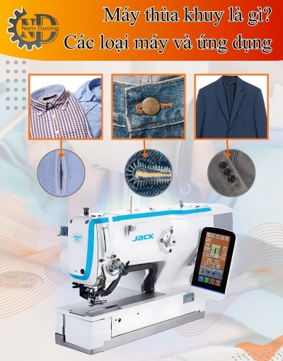 Máy làm khuy nút là gì? Phân loại máy và sản phẩm phù hợp